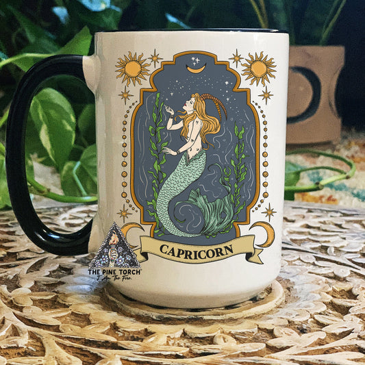 Capricorn Zodiac Mug, Zodiac Coffee Mug, Capricorn Mug, Witchy Capricorn Mug, Capricorn Birthday Gift, Capricorn Zodiac Mug
