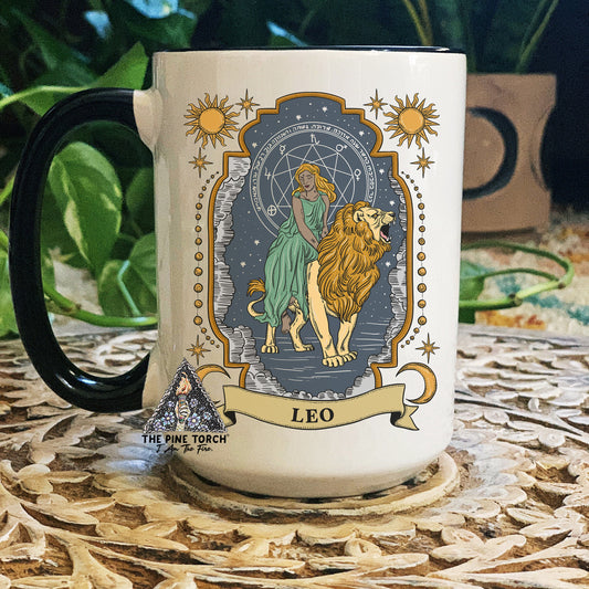 Leo Zodiac Mug, Zodiac Coffee Mug, Leo Mug, Witchy Leo Mug, Leo Birthday Gift, Leo Zodiac Mug