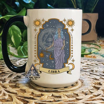 Libra Zodiac Mug, Zodiac Coffee Mug, Libra Mug, Witchy Libra Mug, Libra Birthday Gift, Libra Zodiac Mug