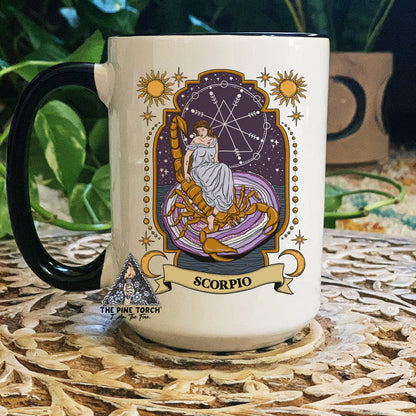 Scorpio Zodiac Mug, Zodiac Coffee Mug, Scorpio Mug, Witchy Scorpio Mug, Scorpio Birthday Gift, Scorpio Zodiac Mug