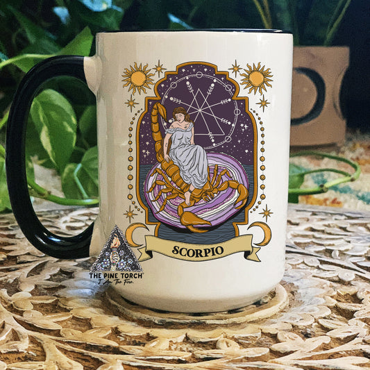 Scorpio Zodiac Mug, Zodiac Coffee Mug, Scorpio Mug, Witchy Scorpio Mug, Scorpio Birthday Gift, Scorpio Zodiac Mug