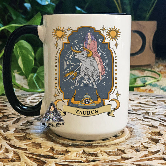 Taurus Zodiac Mug, Zodiac Coffee Mug, Taurus Mug, Witchy Taurus Mug, Taurus Birthday Gift, Taurus Zodiac Mug