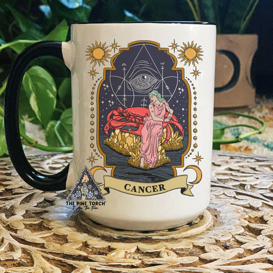 Cancer Zodiac Mug, Zodiac Coffee Mug, Cancer Mug, Witchy Cancer Mug, Cancer Birthday Gift, Cancer Zodiac Mug